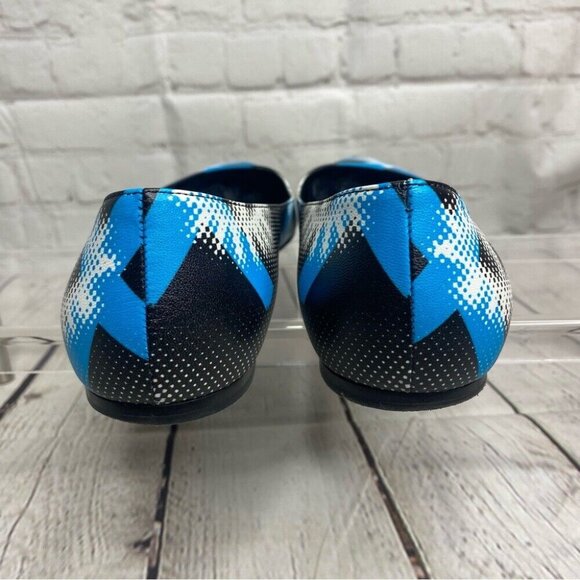 Prada Women's Black Graffiti Eye Pointed Toe Luxury Flat Shoe IT 37.5 / US 7 - Picture 9 of 13